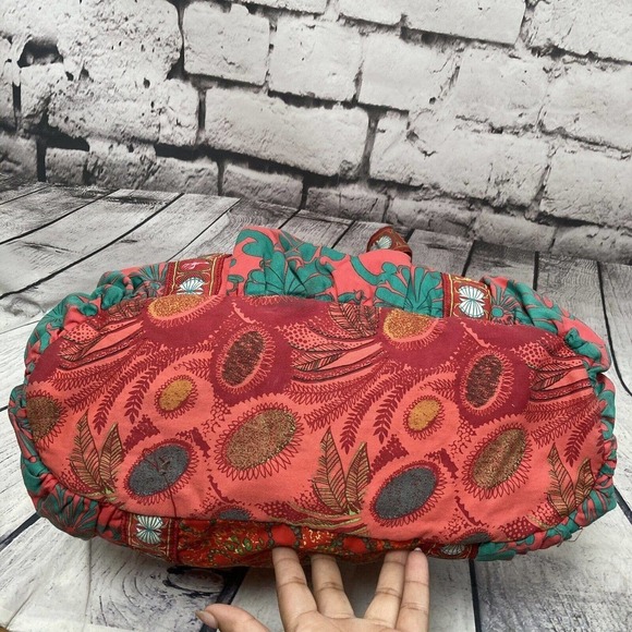 LOOP Boho‎ Beach Bag Lobster Seashell Floral Vacation Festival Style Bold Bright - Picture 6 of 15